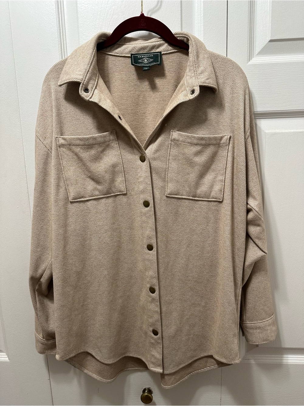 G.H. Bass & Co Beige Shacket Flannel